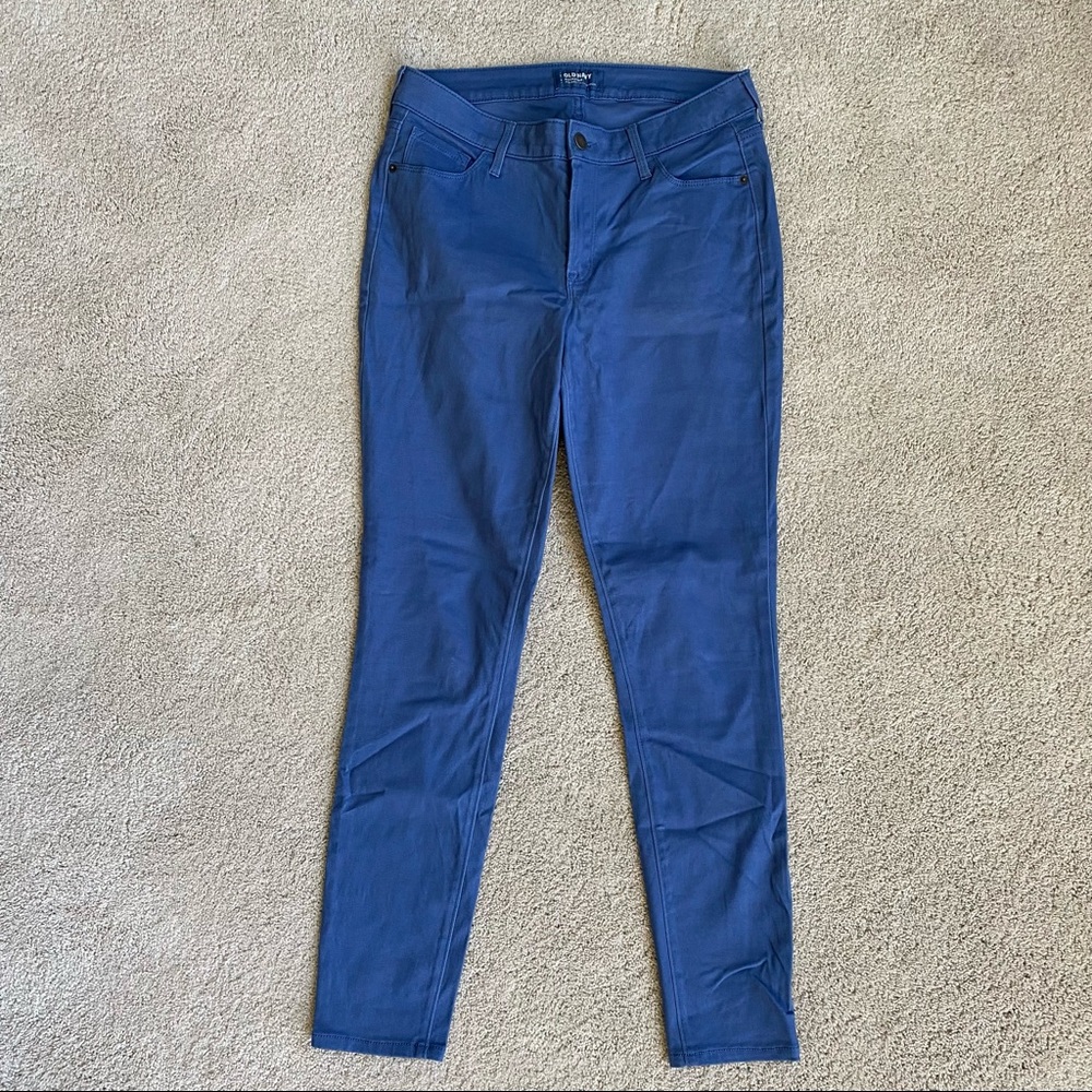 Old Navy Rockstar Mid Rise cornflower blue skinny jeans size 8 new without tags